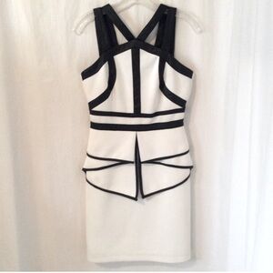 Badgley Mischka Peplum Strappy Dress 2